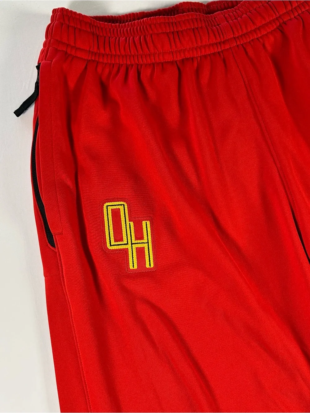 Jordan Track Pants Mens L Red Jumpman OAK HILL Academy Zip Pocket Athletic